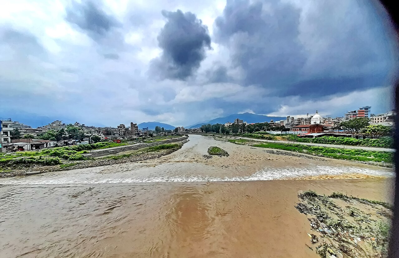 Bagmati River in the Kathmandu Valley, Nepal.